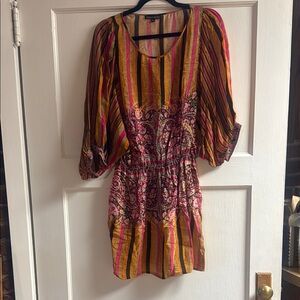 Anthropologie Multicolor Striped Long Sleeve Dress